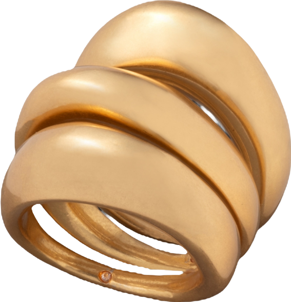 Donna Karan Gold-Tone Drama Molten Statement Ring 3-Pc. Set