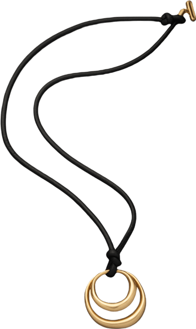 Gold-Tone Pendant Multi Row Necklace