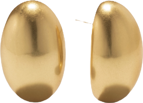 Gold-Tone Dynamic Pebble Stud Earrings