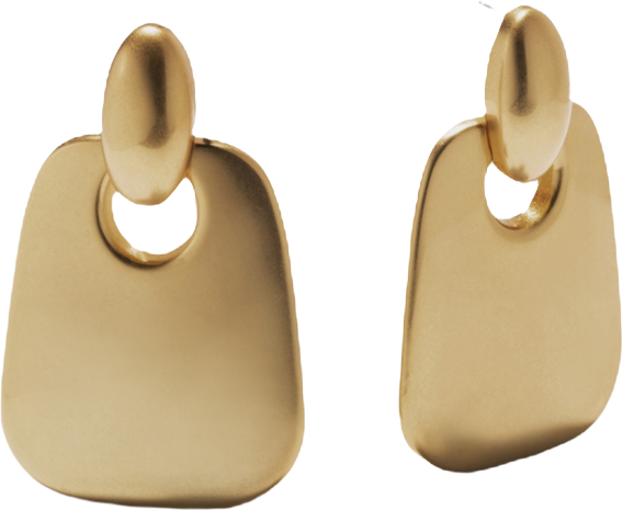 Donna Karan Gold-Tone Oversized Door Knocker Earrings