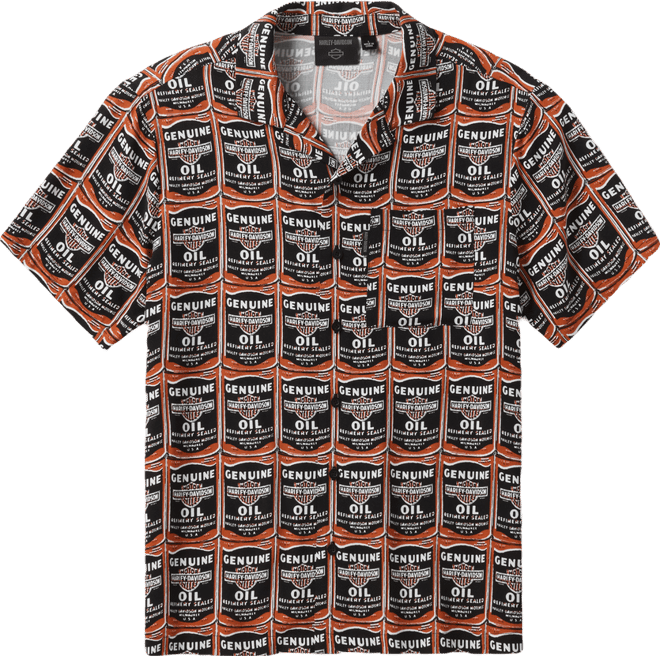 Men's H-D Essential Oil Can Aloha Shirt | Harley-Davidson USA