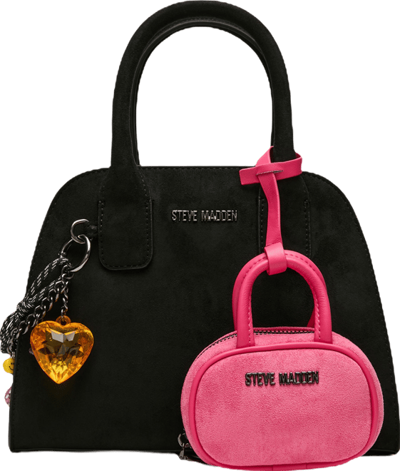 MOORE Bag Black Charms Key Pouch Top Handle Handbag – Steve Madden