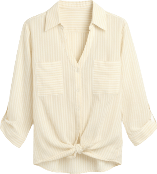 Women's Striped Button-Up Shirt