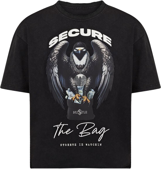 Shop STREETZ IS WATCHIN Secure The Bag Cropped Tee SWCTW5222W-BLK