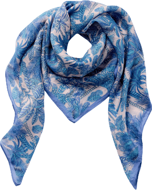 TROPICAL SILK SQUARE SCARF | JJill