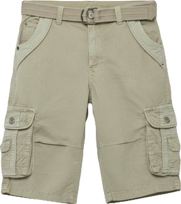 Men's Cargo Shorts Camo & Solid Colors 12.5" Inseam Knee Length Classic Fit Multi Pocket