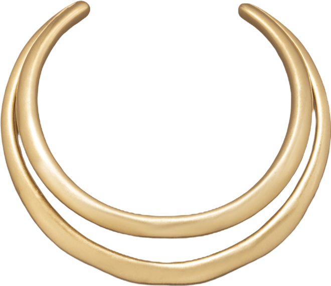 Gold-Tone Molten Multi-Row Necklace