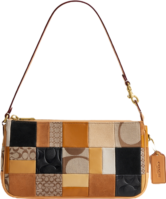 COACH Plaza Medium Patchwork Signature Jacquard Slim Shoulder Bag