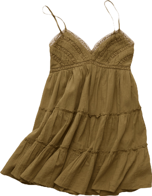 AE V-Neck Tiered Babydoll Mini Dress | American Eagle