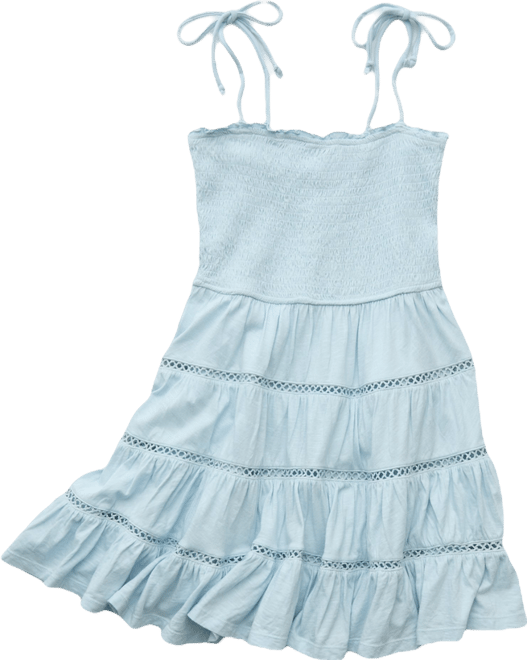 AE Sunchaser Smocked Tiered Mini Dress | American Eagle