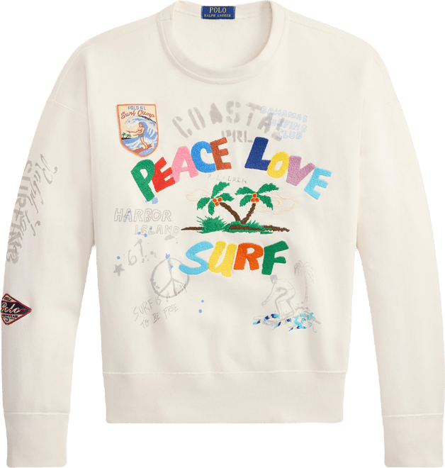Polo Ralph Lauren PEACE LOVE スウェット 起毛 XS Ralph Lauren Peace Love Polo Waffle-Knit Pullover In Nevis - 39
