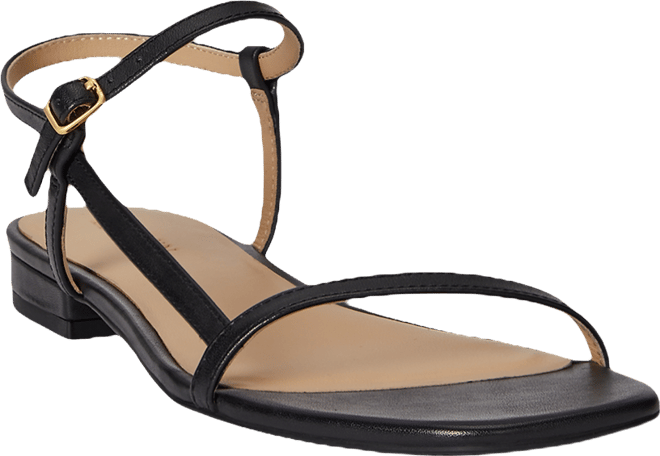Lauren Ralph Lauren Women's Lainee Nappa Flat Sandals - Macy's