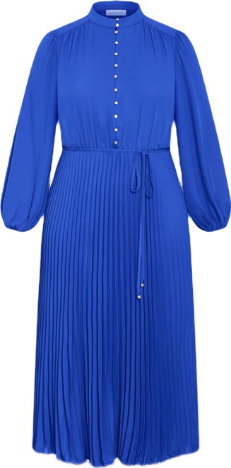 Women's Halle Long Sleeve Pleat Dress