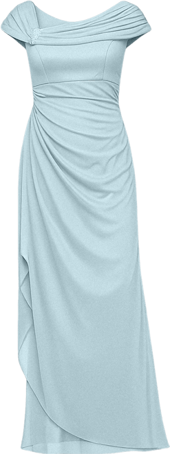 Alex Evenings Women's Glittered Ruched Gown - Macy's