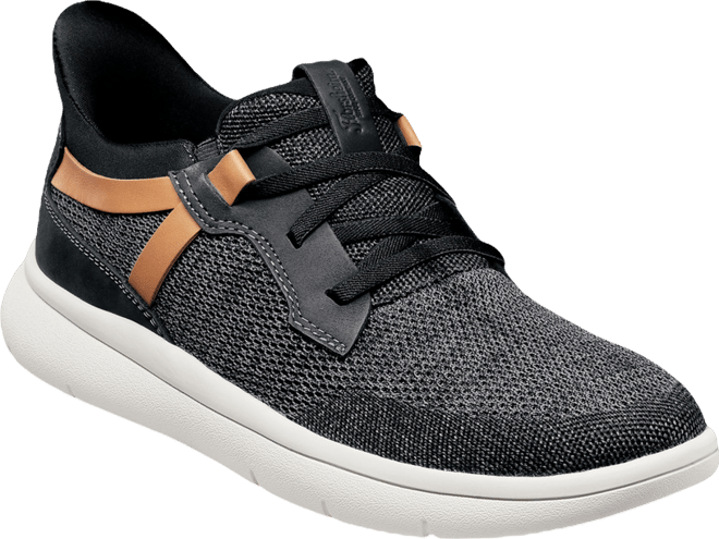 Men's Fleet Knit Elastic Lace Slip-On Sneakers