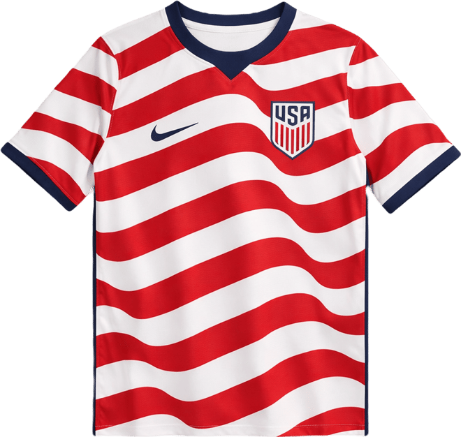 USMNT 2026 스타디움 홈 남성 나이키 드라이 핏 축구 레플리카 저지