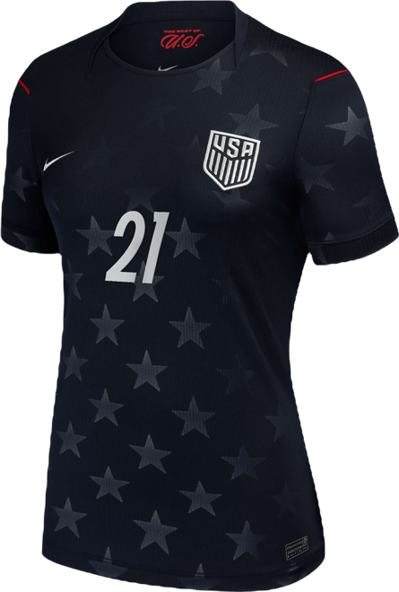 Timothy Weah USMNT 2026 Stadium Away Women's Nike Dri-FIT Soccer Jersey