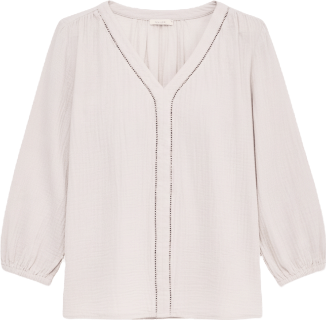 Women's Cotton Gauze V-Neck Blouse, Macy's Exclusive