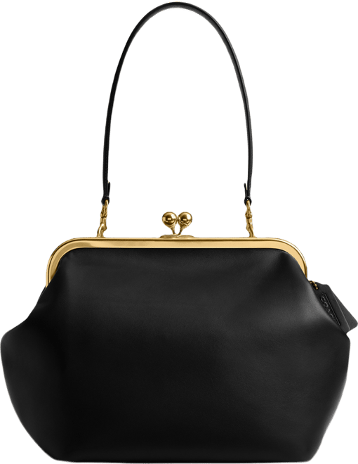 COACH Kisslock Medium Leather Frame Bag 27 - Macy's