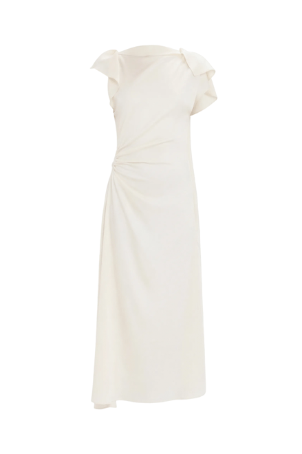 lou and grey midi dress Lou Satin and Lace Midi Dress