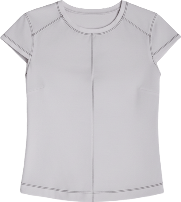 Women's City Ponte Knit Cap-Sleeve Crew Neck Top