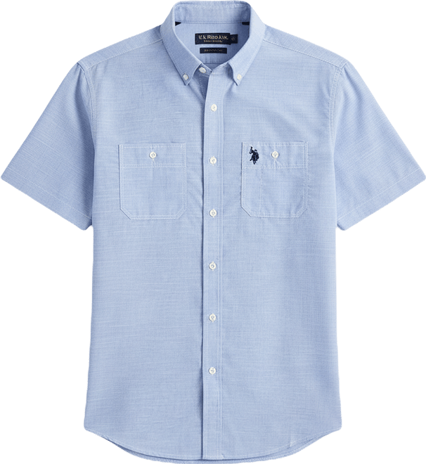 polo assn dress shirt Amazon.com: U.S. Polo Assn. Slim Fit Long Sleeve Button Down Dress Shirts  for Men Wrinkle Free Long Sleeve Shirt Mens Formal Stretch : Clothing,  Shoes & Jewelry