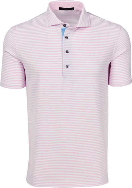 GREYSONグレイソン ピンク ストライプ ゴルフシャツ S Greyson Quogue Golf Polo - Carl's Golfland
