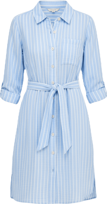 Style & Co Women's Cotton Gauze Tie-Waist Shirt Dress, Macy's Exclusive -  Macy's