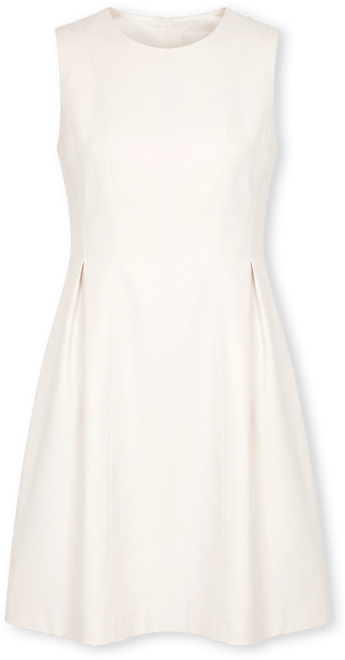 Anne Klein Women's Sleeveless Faux-Leather Fit & Flare Dress - Macy's
