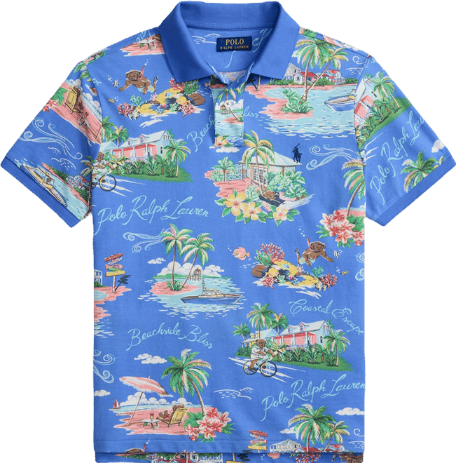 Polo Ralph Lauren Men's Classic-Fit Tropical-Print Polo Shirt - Macy's
