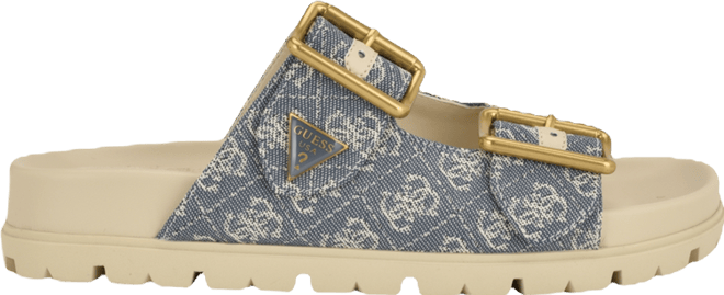 Women's Fasten Double-Buckle Footbed Sandals