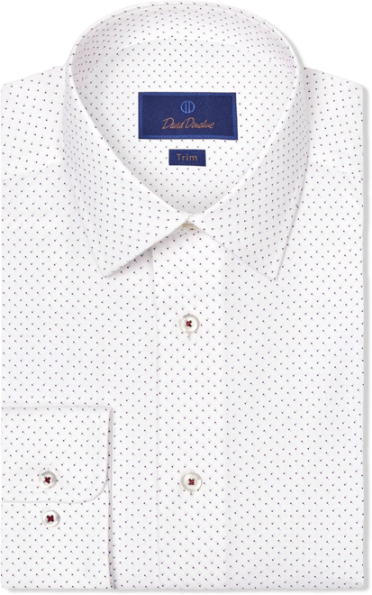 dot print dress shirt Halyard Short Sleeve Dress Shirt Navy Dot Print / M / Trim
