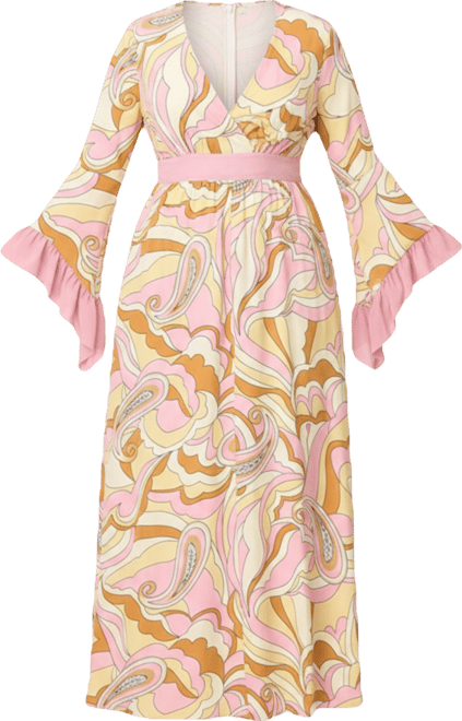 Unique Vintage Plus Size Long Sleeve Empire Waist Maxi Dress - Macy's