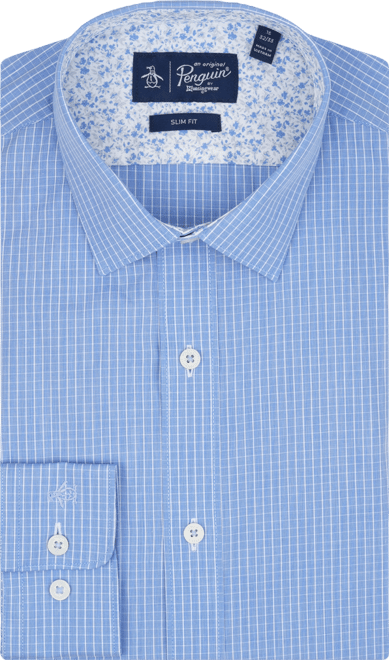 penguin slim fit dress shirt Original Penguin Men's Core Oxford Short Sleeves Shirt in Bright White/White, Size 2XL, 100% Cotton main image 1
