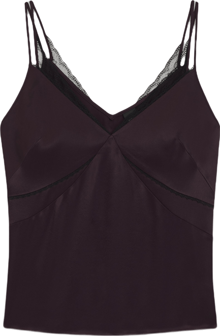 Boss by  Women's Satin Lace Trim Camisole Top