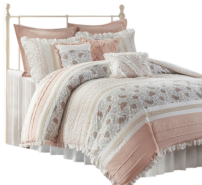 Madison Park Vanessa 9-piece Cotton Comforter Set with Throw Pillows