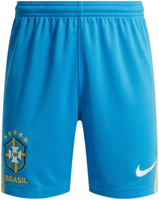 Brasil local 2026 Stadium Shorts de fútbol Nike Dri-FIT Replica para niños talla grande
