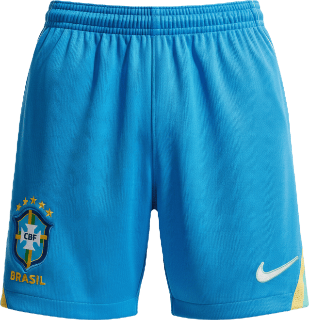 Brasil local 2026 Stadium Shorts de fútbol Nike Dri-FIT Replica para niños talla grande