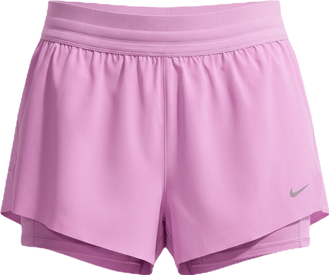 Nike Swift Dri-FIT 2-i-1 løpeshorts med mellomhøyt liv til dame