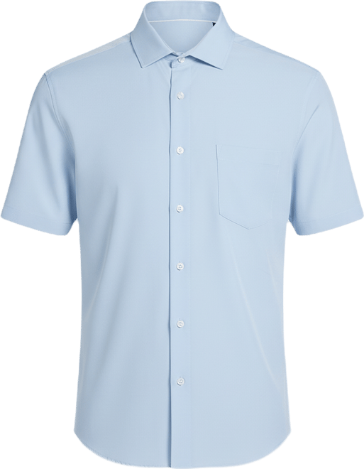 Joseph & Feiss Slim Fit Solid Dress Shirt, Lt Blue Solid | Men's Wearhouse