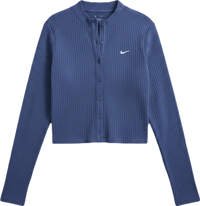 Nike Sportswear Chill Knit Ribbad cardigan med slimmad passform för kvinnor