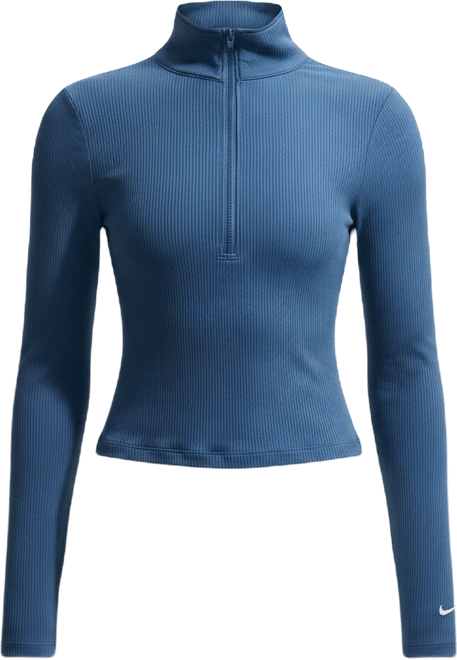 Nike Sportswear Chill Knit Camiseta ceñida de manga larga con elástico y cremallera de 1/4 - Mujer