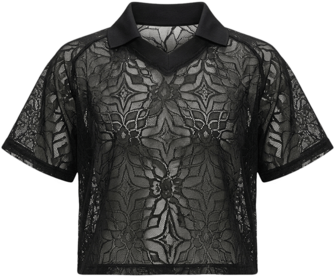 Nike Sportswear Bol Kesimli Dantelli Polo Jarse Kadın Üstü