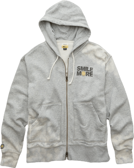 AE | Smiley® Graphic Fleece Full-Zip Sweatshirt | American Eagle