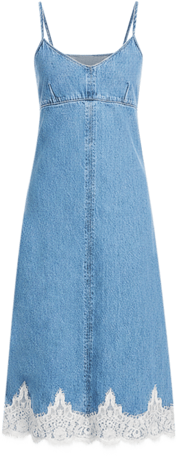 90s jean dress 90S Denim Button-Front Sleeveless Dress