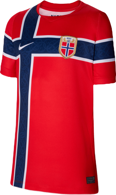 Noruega local 2026 Stadium Jersey de fútbol Nike Dri-FIT Replica para niños talla grande