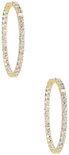 The Large Pave 925 Hoops