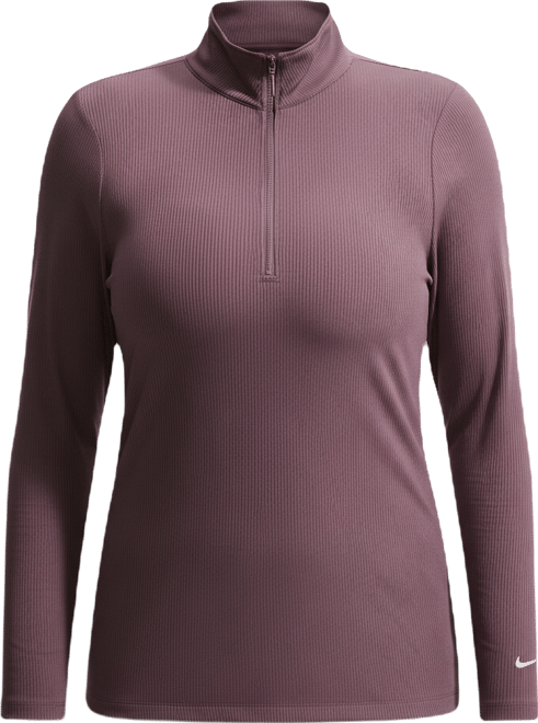 Nike Sportswear Chill Knit Women's Tight Quarter-Zip Long-Sleeve Ribbed Top (Plus Size)