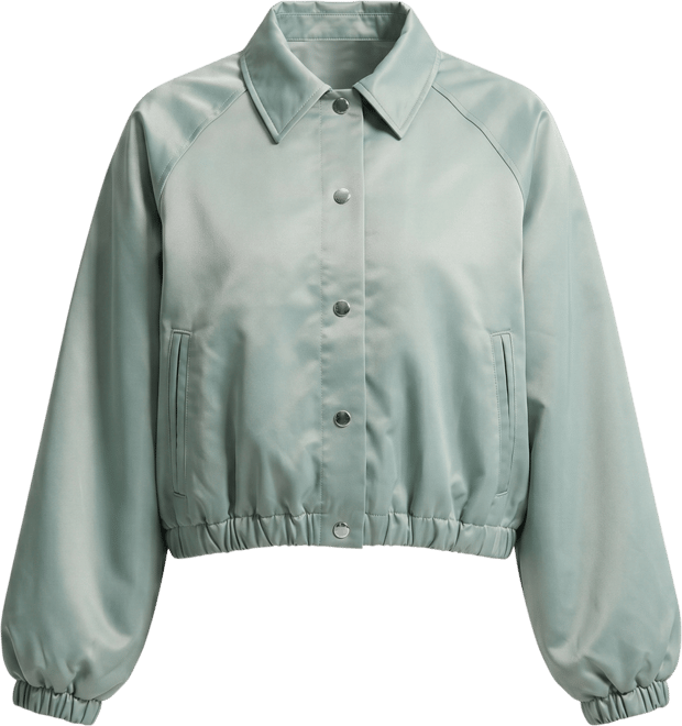 Nike Sportswear Chamarra de coach oversized de satén para mujer