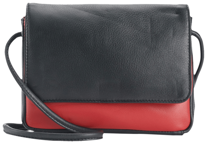 ili Leather Front Pocket Crossbody Bag